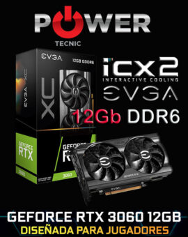 EVGA - RTX - 3060 - XC - GAMING - DUAL FAN " 12GB DDR6X " METAL BACKPLATE - SIN CAJA - PULLED