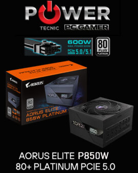 FUENTE – GIGABYTE – AORUS ELITE – 80PLUS 850W – PLATINUM » NUEVO CONECTOR » Pcie 5.0