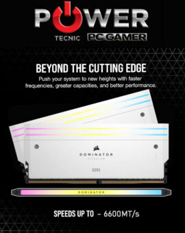 MEMORIAS - RAM - CORSAIR - DOMINATOR - TITANIUM - DDR5 32Gb "2x16" 6600MHs - WHITE - RGB