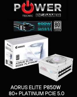 FUENTE – GIGABYTE – AORUS ELITE – 80PLUS - 800W – PLATINUM » BLANCA – NUEVO CONECTOR » Pcie 5.0