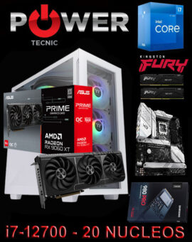 PC - GAMER - i7 12700 - 20 NUCLEOS - 4.9Ghz -12ª Gen -16Gb DDR5 - 5200Mhz RGB - VIDEO - GIGABYTE - RADEON RX 9060 XT - 16Gb - OC - GAMING