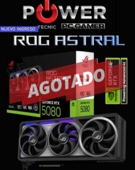 TARJETA DE VIDEO - ASUS - GEFORCE - RTX - 5080 - ROG ASTRAL - iA - 16Gb DDR7 - OC - GAMING - ARGB "IMPERDIBLE"