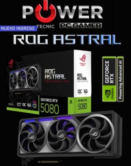 TARJETA DE VIDEO - ASUS - GEFORCE - RTX - 5080 - ROG ASTRAL - iA - 16Gb DDR7 - OC - GAMING - ARGB "IMPERDIBLE"