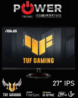 MONITOR - ASUS - TUF GAMING - IPS 27" - 180Hz - 1ms - SUPER SLIM 6mm - SIN MARCOS  "Free Sync - G-Sync"  PARLANTES