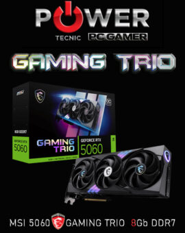TARJETA DE VIDEO – MSI – RTX 5060 – GAMING TRIO – 8Gb DDR7 – PCIe Gen5 – DLSS 4