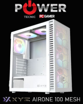 GABINETE - GAMING - XYZ - AIRONE - EDICION DE MALLA - BLANCO - ARGB