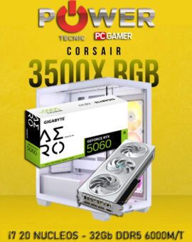 i7 – 20 NUCLEOS – GIGABYTE AERO- RTX - 5060 - 8GB DDR7 - OC - 32Gb DDR5 6000Mhz - CORSAIR  VENGANCE  «SSD M.2 SAMSUNG 980 PRO» 512Gb a 7000Mbps "UNICA"